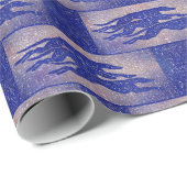 グレイハウンドの包装紙-青(a317) ラッピングペーパー (ロールコーナー)