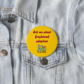 グレイハウンドの採用ボタンについて私に尋ねて下さい 缶バッジ (インサイチュ)