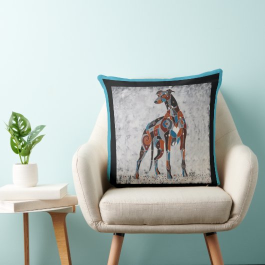 グレイハウンドの枕-グレイハウンドの恋人のためのギフト クッション (椅子)