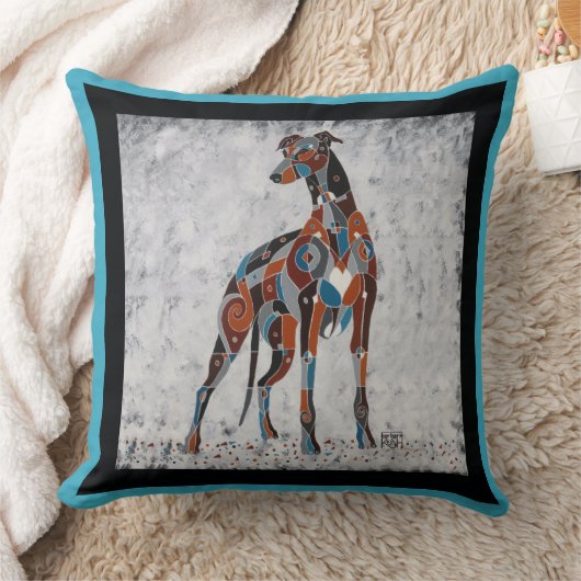 グレイハウンドの枕-グレイハウンドの恋人のためのギフト クッション (ブランケット)
