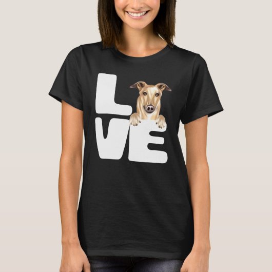 グレイハウンドの犬が大好き Tシャツ (正面)