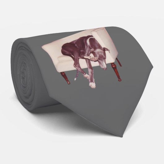 グレイハウンドの睡眠のグレイハウンドのタイを採用して下さい ネクタイ (ロール)