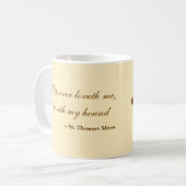 グレイハウンドの肖像 / 有名な聖トーマス・モアの名言 コーヒーマグカップ (正面左)