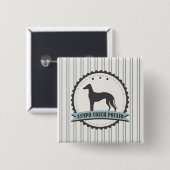 グレイハウンドの退職したなレーサー45 MPHの不精な動物 缶バッジ (正面&裏面)