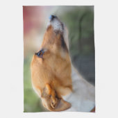 グレイハウンドのteatowel -かわいらしい女の子P2 キッチンタオル (縦)