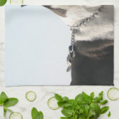 グレイハウンドのteatowel -ハンサムな男の子P4 キッチンタオル (折り畳み)