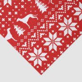 グレイハウンドはクリスマスパターンのシルエットを描きます 薄葉紙 (詳細)