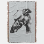 グレイハウンドはペットポートレートを注目します スローブランケット (正面縦)