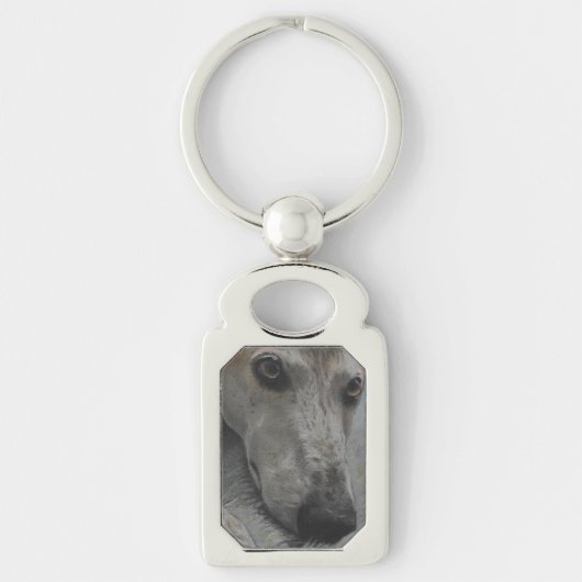 グレイハウンドはkeychainを注目します キーホルダー (正面)