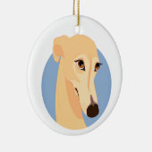 グレイハウンドぶら下がったオーナメント セラミックオーナメント (右)