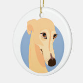 グレイハウンドぶら下がったオーナメント セラミックオーナメント (左)