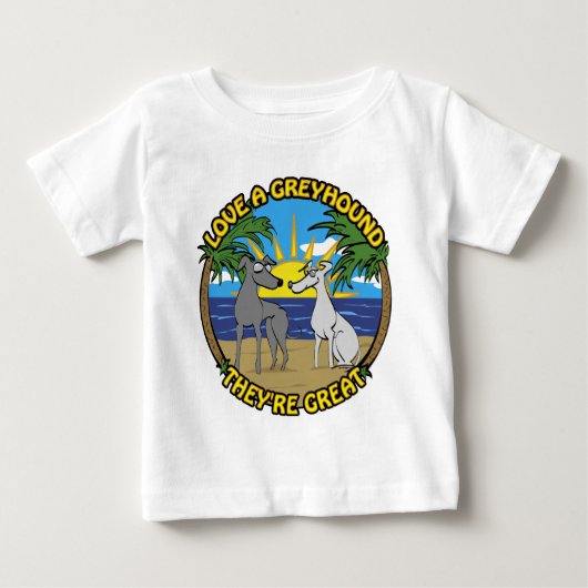 グレイハウンドを愛す素晴らし ベビーTシャツ (正面)