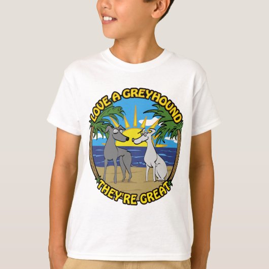 グレイハウンドを愛す素晴らし Tシャツ (正面)
