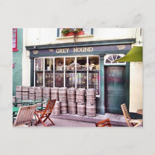 グレイハウンドアイリッシュパブポストカード ポストカード (正面)
