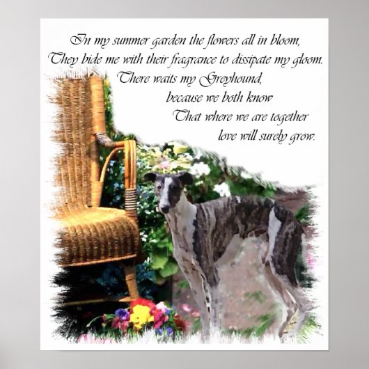 グレイハウンドアートプリント ポスター (正面)