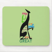 グレイハウンドイタリアンのシルエットは私の犬を愛しスタイリッシュる マウスパッド (正面)