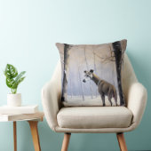 グレイハウンドイタリアンは雪のクリスマスを許す クッション (椅子)