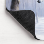 グレイハウンドイタリアンは雪のクリスマスを許す マウスパッド (コーナー)