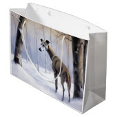 グレイハウンドイタリアンは雪のクリスマスを許す ラージペーパーバッグ (裏面アングル)