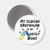 グレイハウンドイタリアンアジリティ犬 マグネット (正面/裏面)