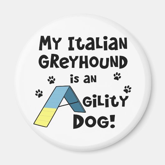 グレイハウンドイタリアンアジリティ犬 マグネット (正面)