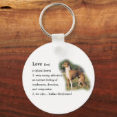 グレイハウンドイタリアンアートギフト キーホルダー (正面)