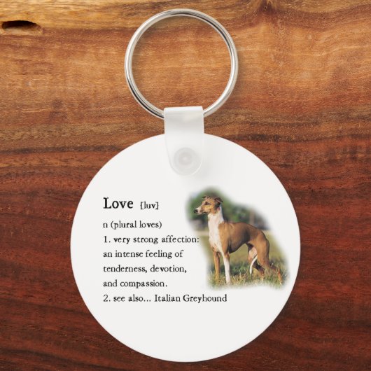 グレイハウンドイタリアンアートギフト キーホルダー (正面)
