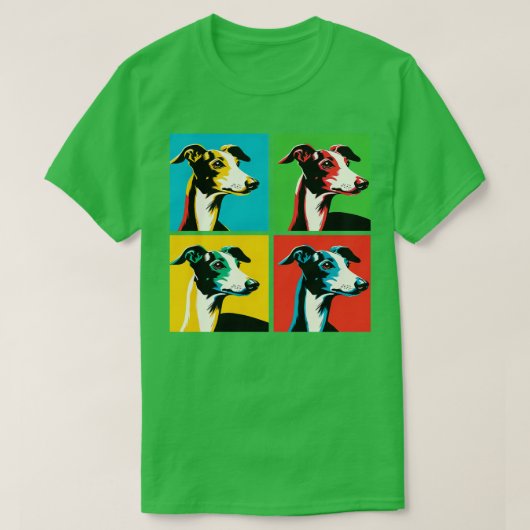 グレイハウンドイタリアンアート愛犬家 Tシャツ (デザイン正面)