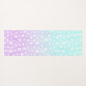 グレイハウンドイタリアンウィペット犬スケッチフラワーアート ヨガマット (裏面(横))