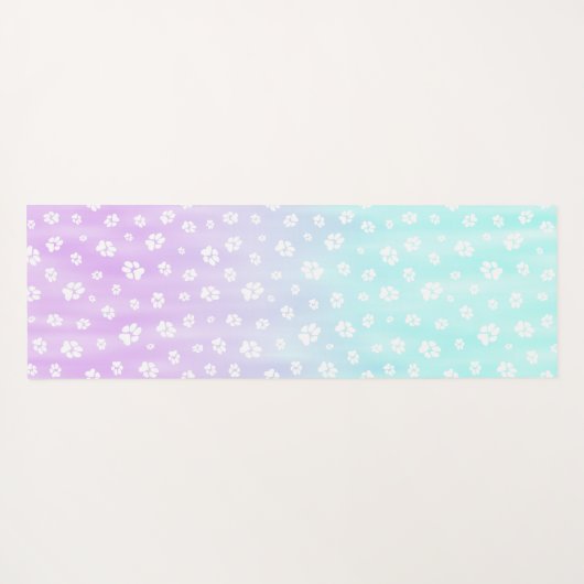 グレイハウンドイタリアンウィペット犬スケッチフラワーアート ヨガマット (裏面(横))