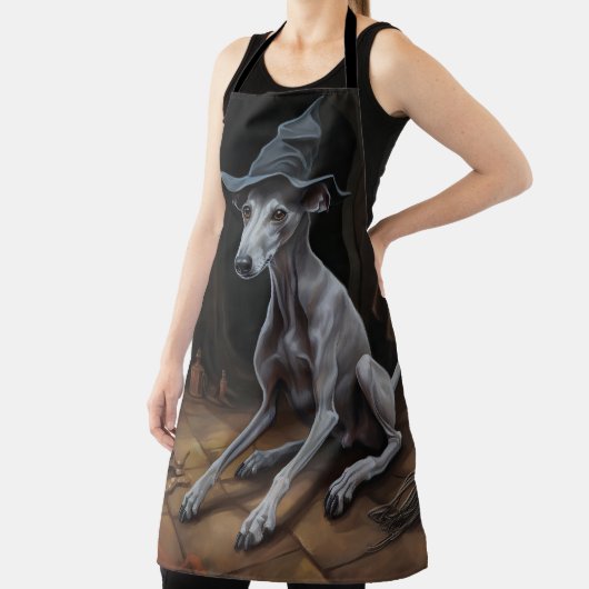 グレイハウンドイタリアンカボンプキンスハロウィーン怖 エプロン (インサイチュ)