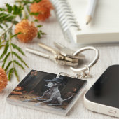 グレイハウンドイタリアンカボンプキンスハロウィーン怖 キーホルダー (正面右)