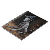 グレイハウンドイタリアンカボンプキンスハロウィーン怖 ノートブック (左側)