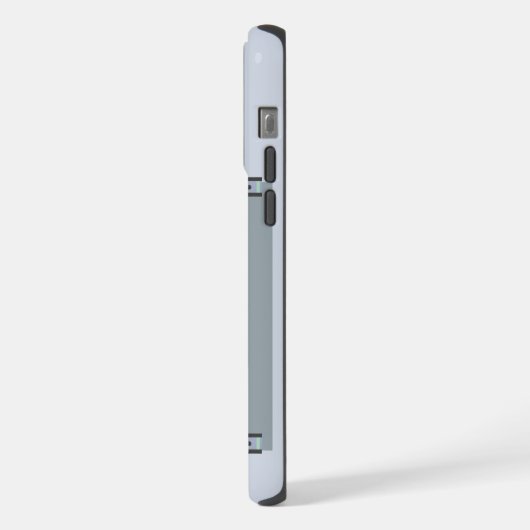 グレイハウンドイタリアンキュートなブルークリスマス休暇 iPhoneケース (左側面)