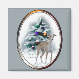 グレイハウンドイタリアンクリスマスの贈り物 マグネット