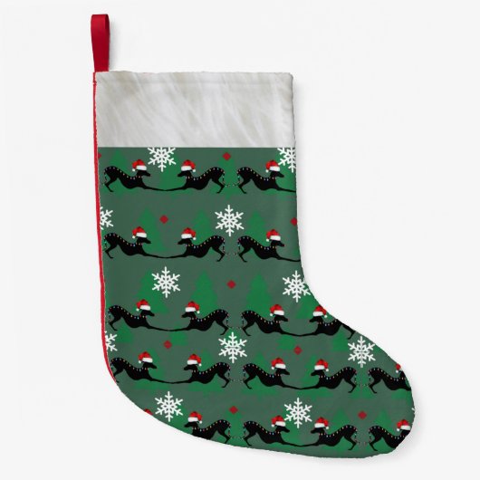 グレイハウンドイタリアンクリスマスストッキング スモールクリスマスストッキング (正面)