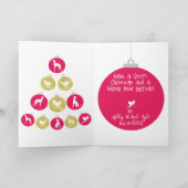 グレイハウンドイタリアンクリスマスボーブルレッドフェイク金ゴールド シーズンカード (内部)