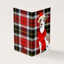 グレイハウンドイタリアンクリスマス赤ホリデープレイド