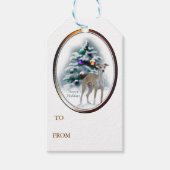 グレイハウンドイタリアンクリスマス ギフトタグ (正面)