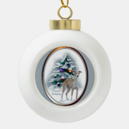 グレイハウンドイタリアンクリスマス セラミックボールオーナメント