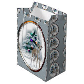 グレイハウンドイタリアンクリスマス ミディアムペーパーバッグ (正面アングル)