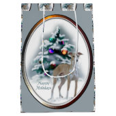 グレイハウンドイタリアンクリスマス ミディアムペーパーバッグ (裏面)