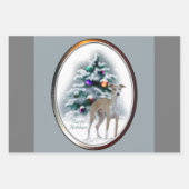 グレイハウンドイタリアンクリスマス ラッピングペーパーシート (正面2)