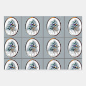 グレイハウンドイタリアンクリスマス ラッピングペーパーシート (正面)