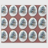 グレイハウンドイタリアンクリスマス ラッピングペーパー (フラット)