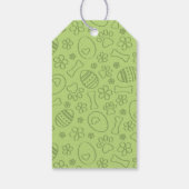 グレイハウンドイタリアングレイ犬かわいいイースターバニーの耳 ギフトタグ (裏面)