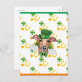 グレイハウンドイタリアンシャムロック聖パトリックスの日 シーズンポストカード (正面/裏面)