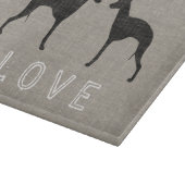 グレイハウンドイタリアンシルエット愛 カッティングボード (角)