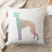 グレイハウンドイタリアンジオパターンシルエット – パステル クッション (ブランケット)