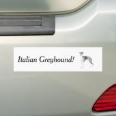 グレイハウンドイタリアンスタイル バンパーステッカー (車上)
